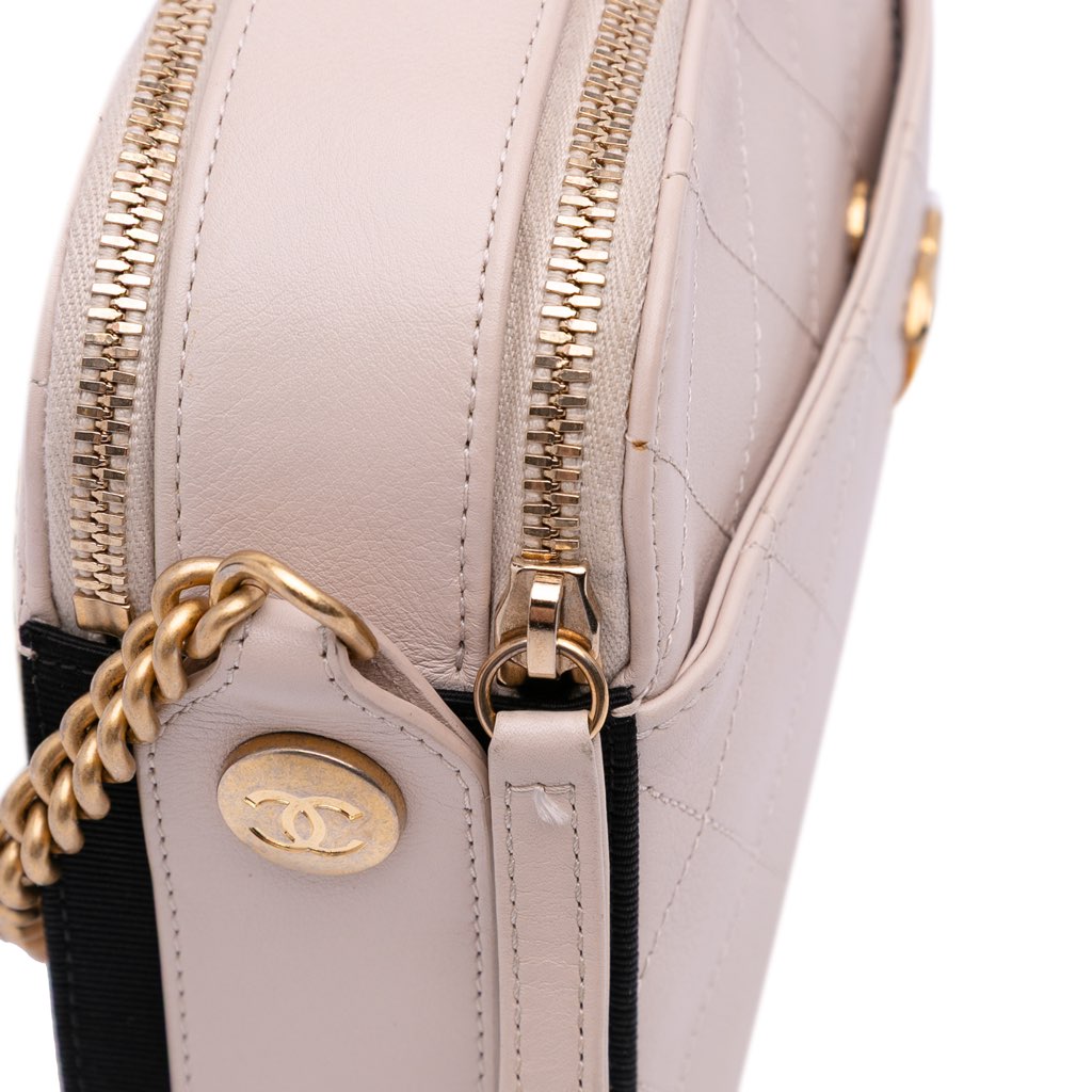 Chanel Calfskin Grosgrain Stitched Button Up Camera Case - Detail 2