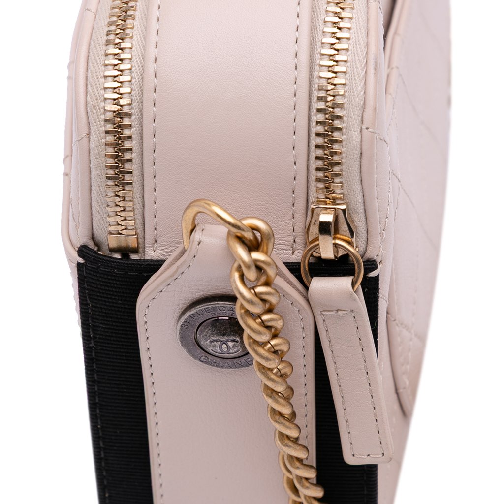 Chanel Calfskin Grosgrain Stitched Button Up Camera Case - Image 10