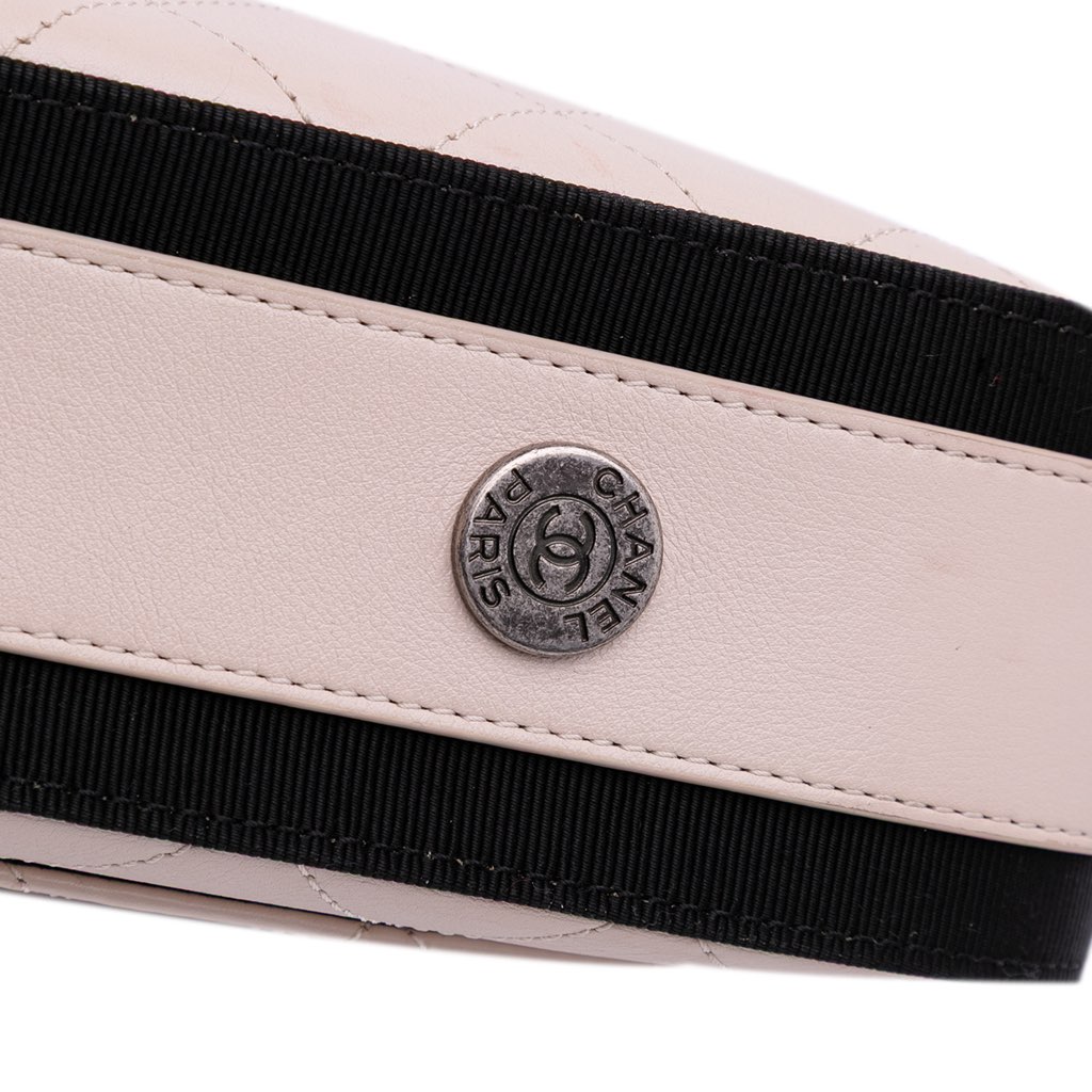 Chanel Calfskin Grosgrain Stitched Button Up Camera Case - Image 11