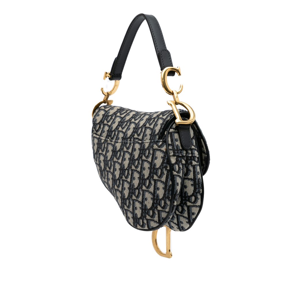 Dior Mini Oblique Canvas Saddle Bag - 2