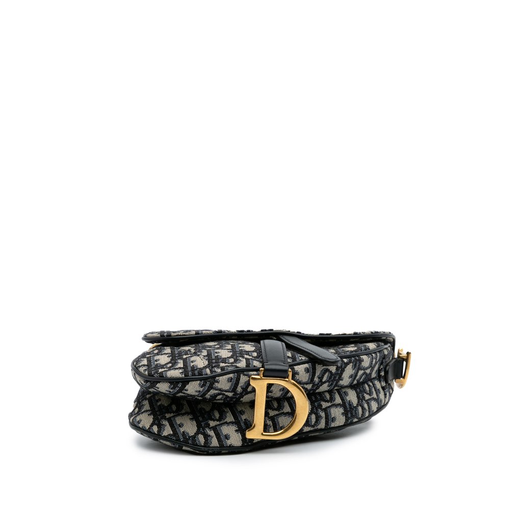 Dior Mini Oblique Canvas Saddle Bag - 3