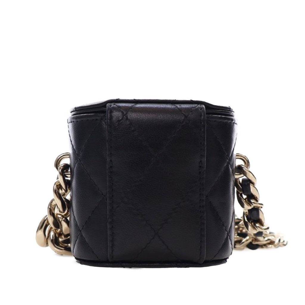 Chanel Mini Quilted Lambskin Resin Elegant Chain Tubular Vanity Case - 3