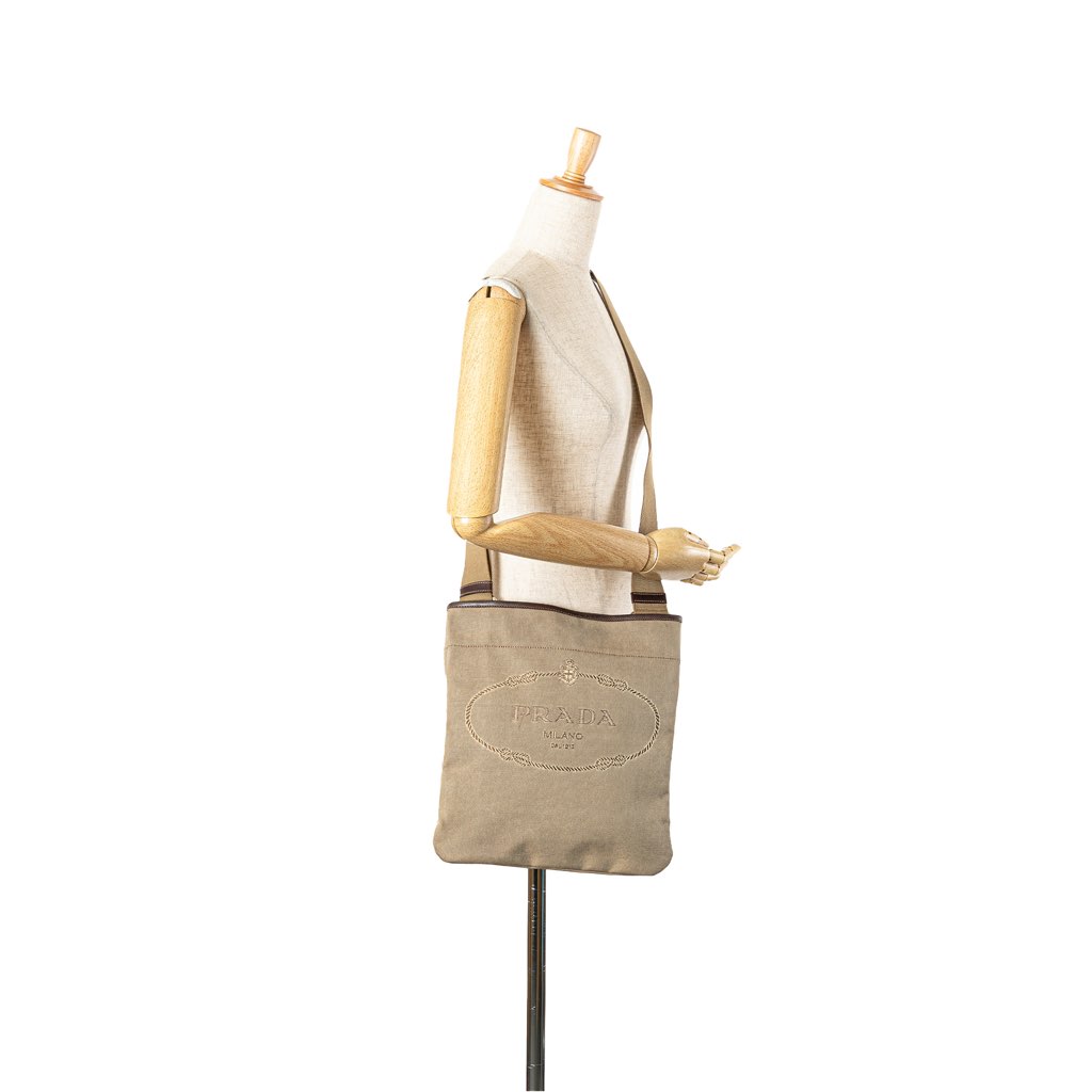 Prada Canvas Canapa Logo Crossbody - Image 15