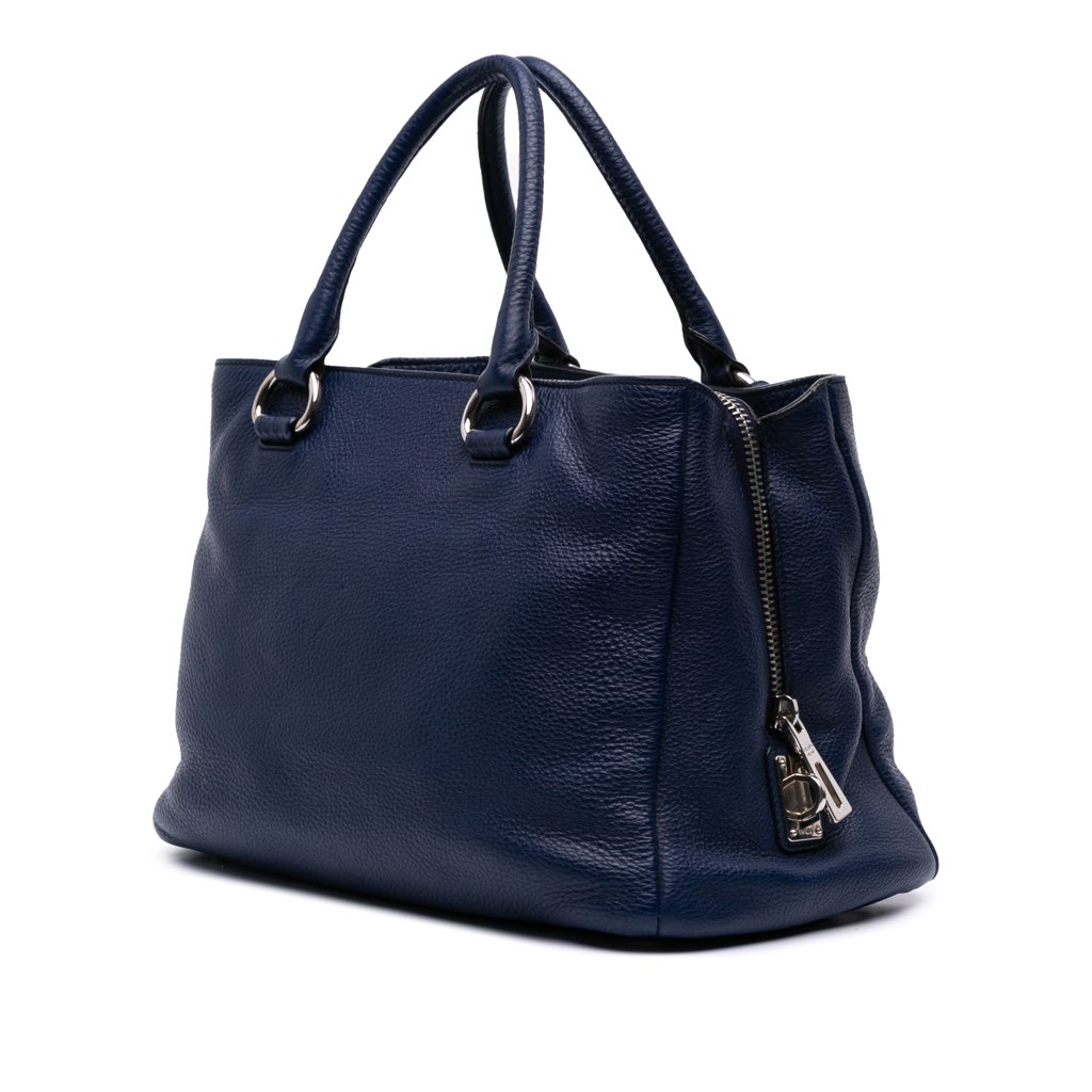 Prada Vitello Daino Zip Top Satchel - 2