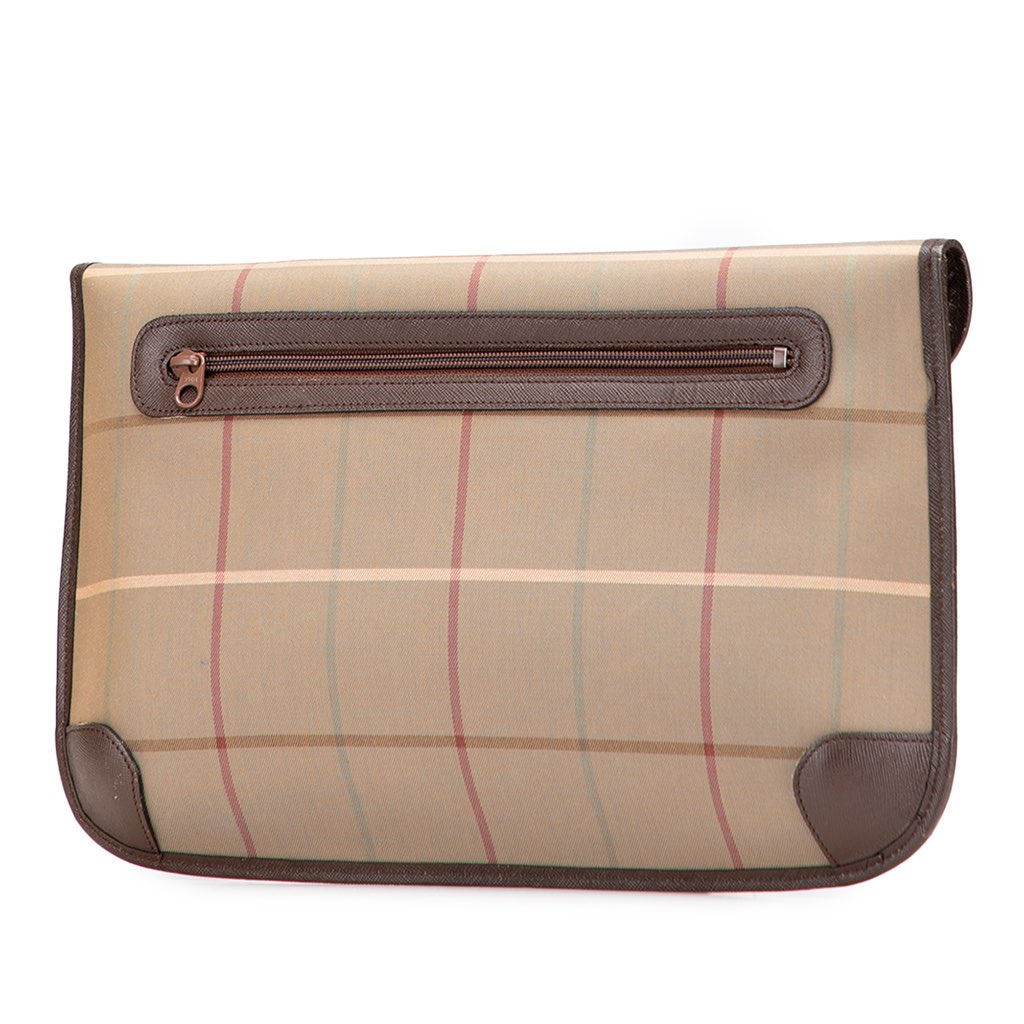 Burberry Vintage Check Canvas Clutch - 2