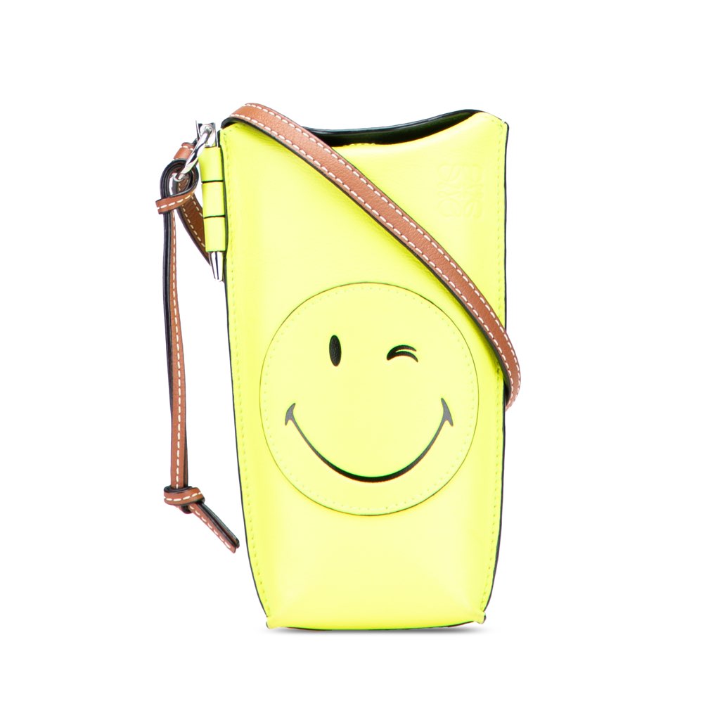 Loewe Smooth Calfskin Smiley Face Gate Pocket Crossbody