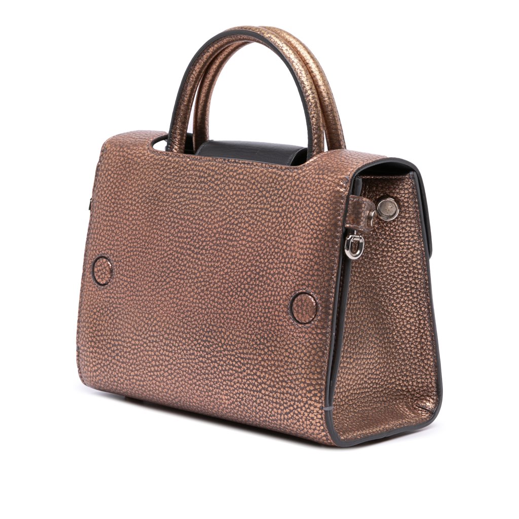 Dior Mini Metallic Grained Calfskin Diorever Satchel - 2