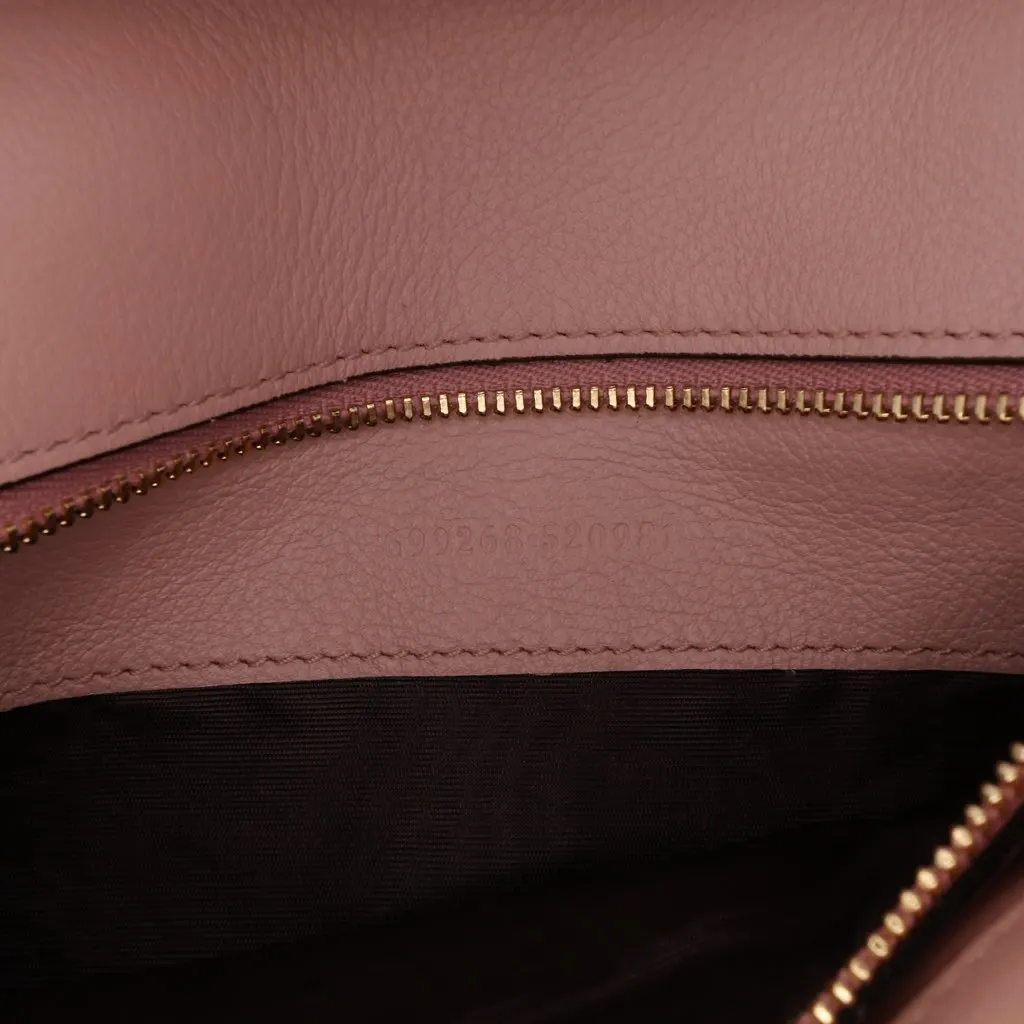 Gucci Calfskin Blondie Chain Satchel Pink Leather Good - Box View
