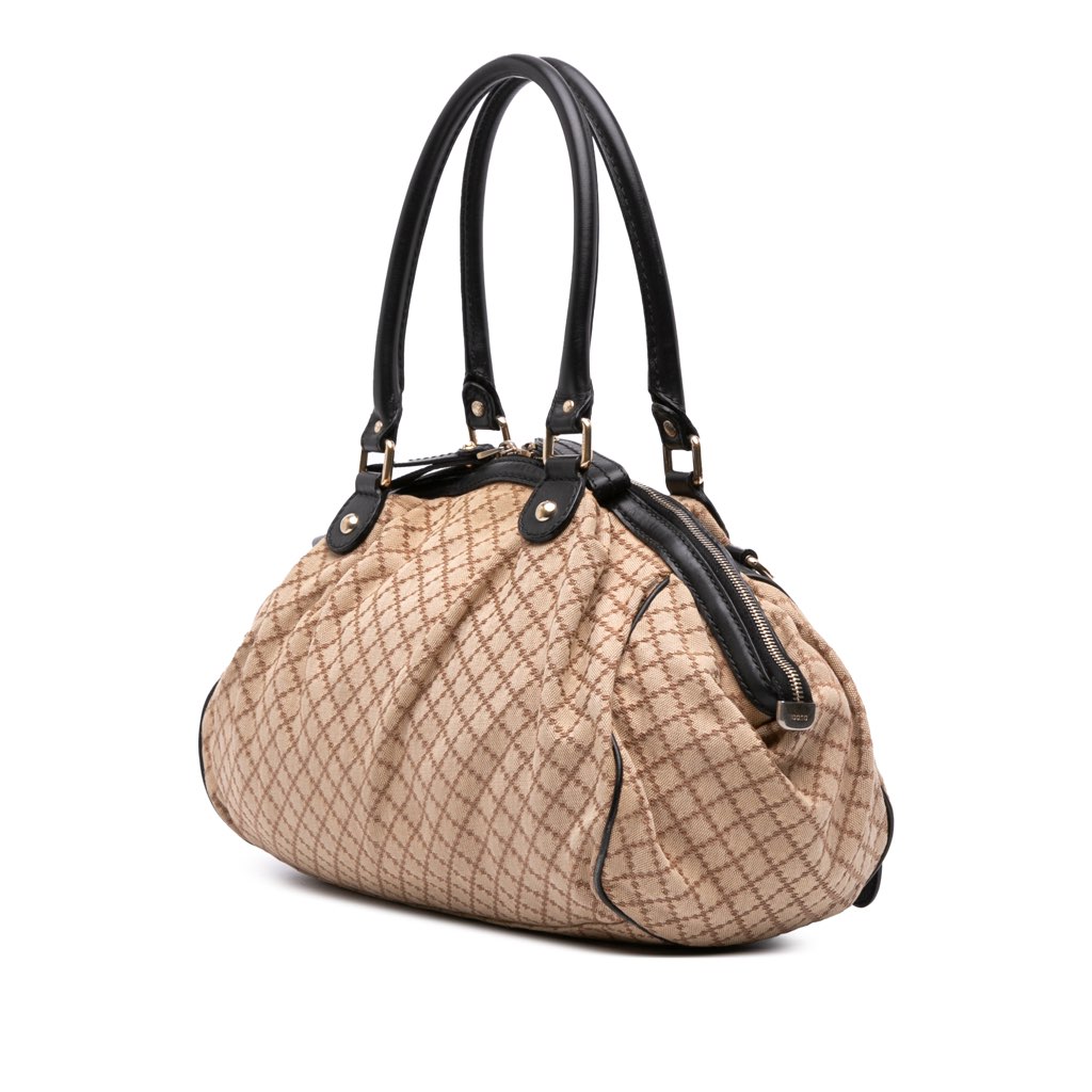 Gucci Diamante Canvas Sukey Satchel - Back view