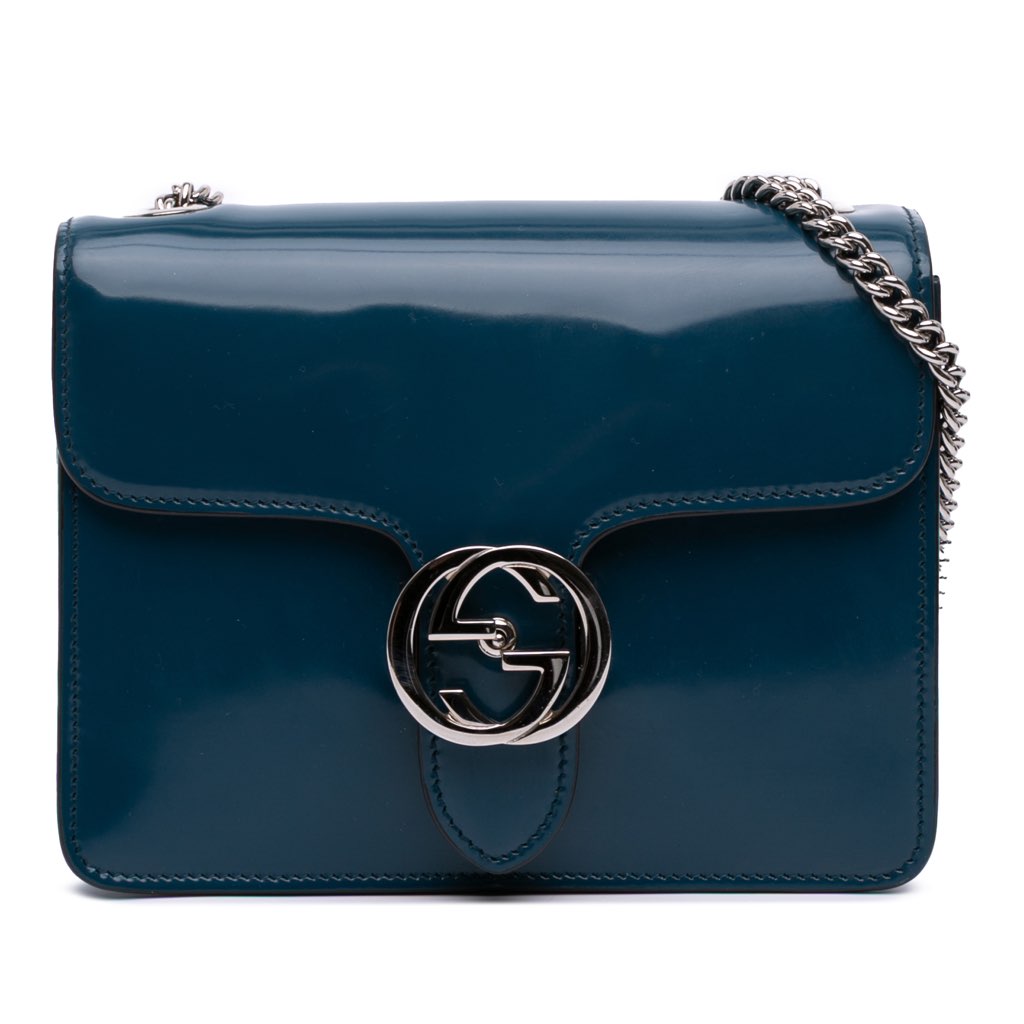 Gucci Small Polished Calfskin Interlocking G Dollar Crossbody