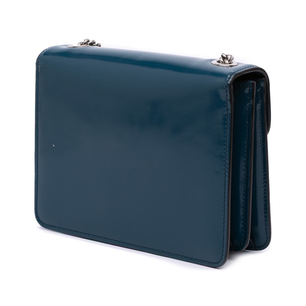 Gucci Small Polished Calfskin Interlocking G Dollar Crossbody - Back view