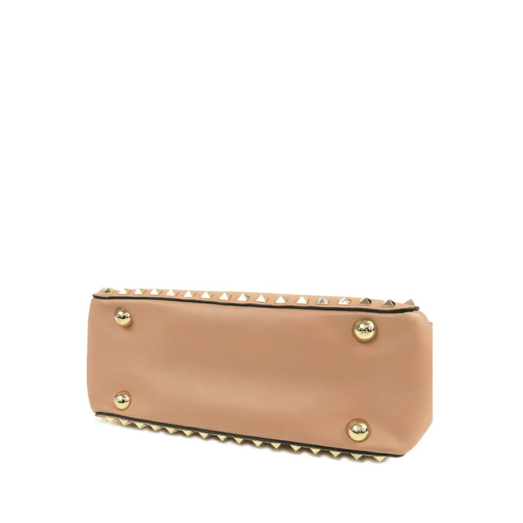 Valentino Small Leather Rockstud Trapeze Satchel - 3