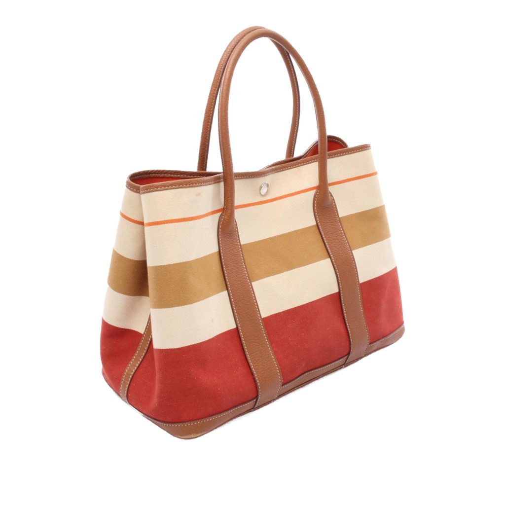 Hermès Toile and Negonda Striped Garden Party 36 - 2