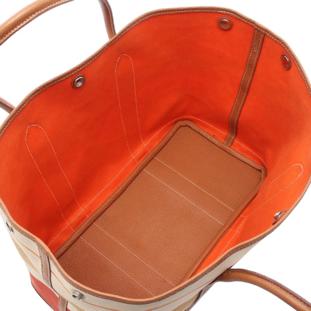 Hermès Toile and Negonda Striped Garden Party 36 - 3