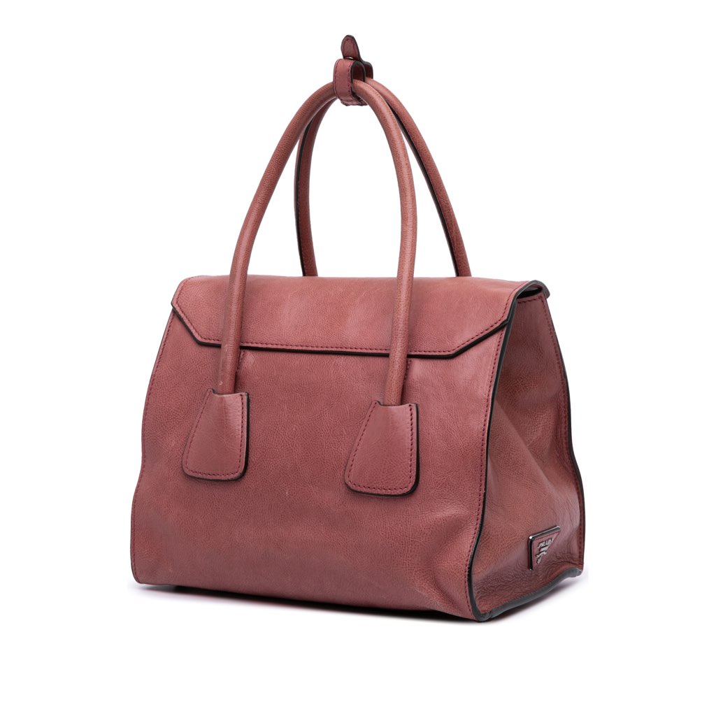 Prada Glace Calf Sound Lock Satchel - 2