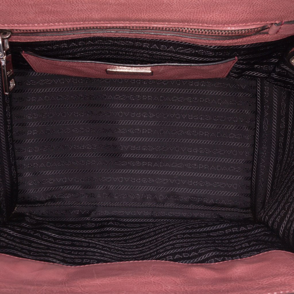 Prada Glace Calf Sound Lock Satchel - 4