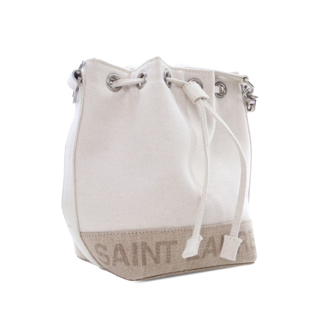 Saint Laurent Mini Canvas Rive Gauche Bucket Bag - 2