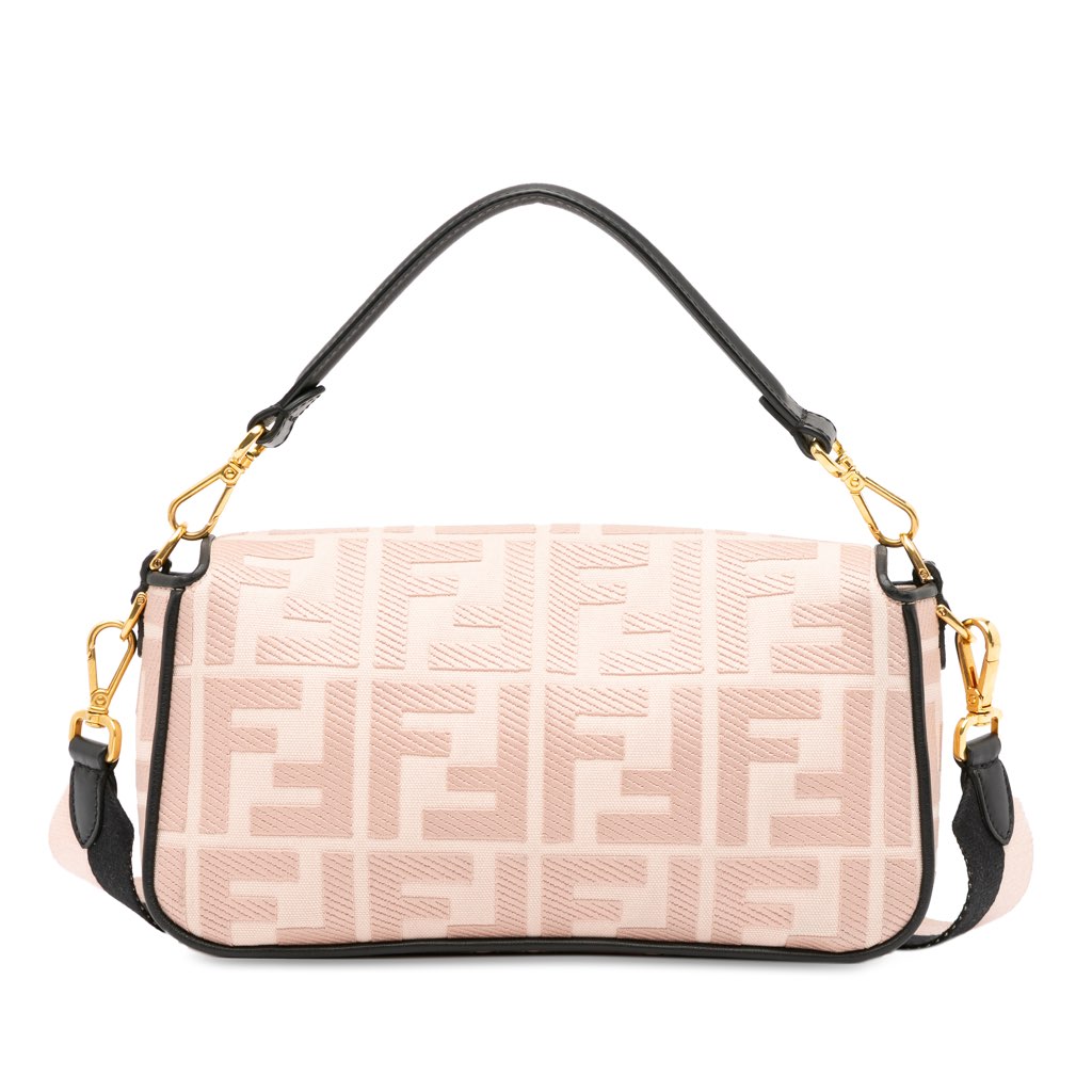Fendi Zucca Embroidered Baguette Satchel - 3