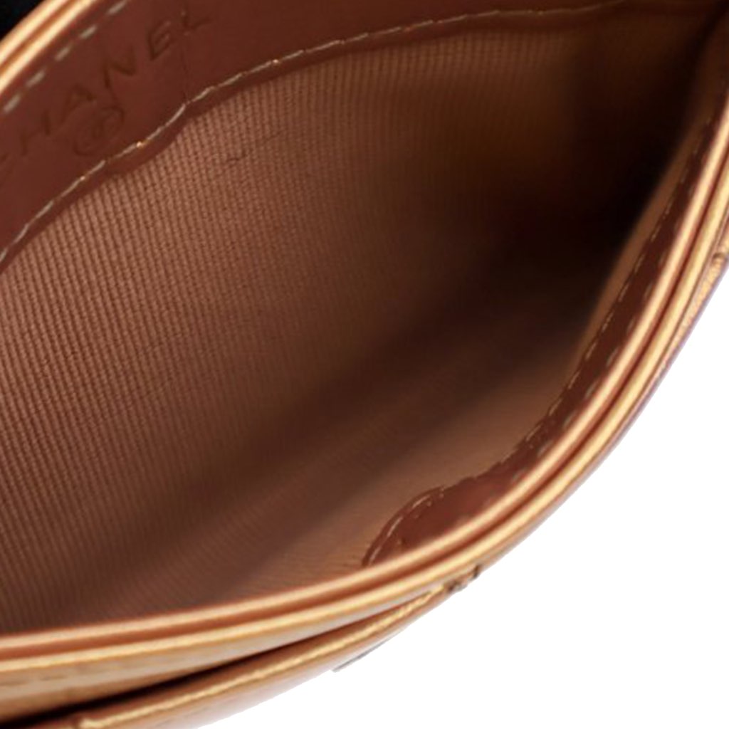 Chanel CC Quilted Metallic Lambskin Card Holder - 4