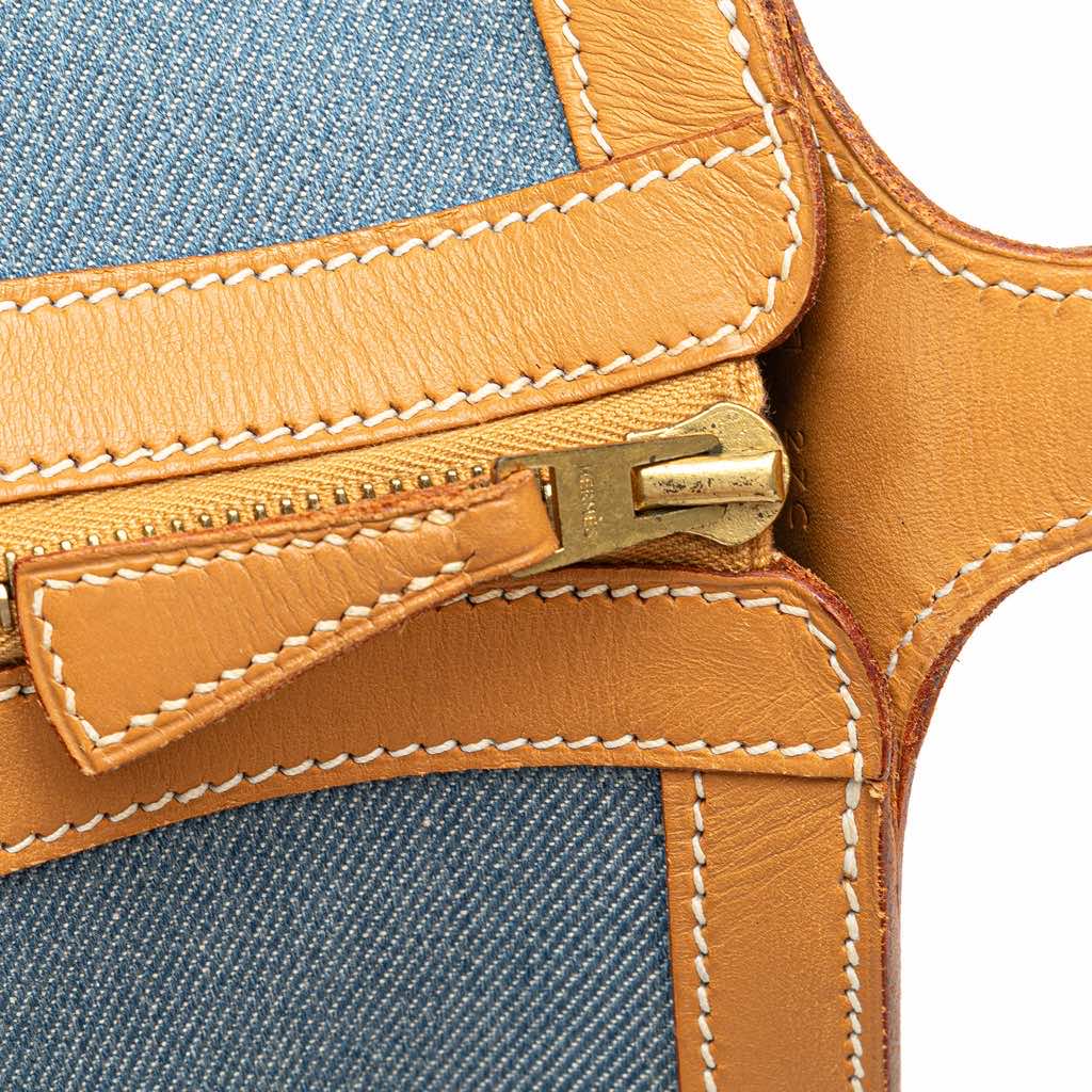 Hermès Denim and Calfskin Sac Doremi 33 - Detail 1