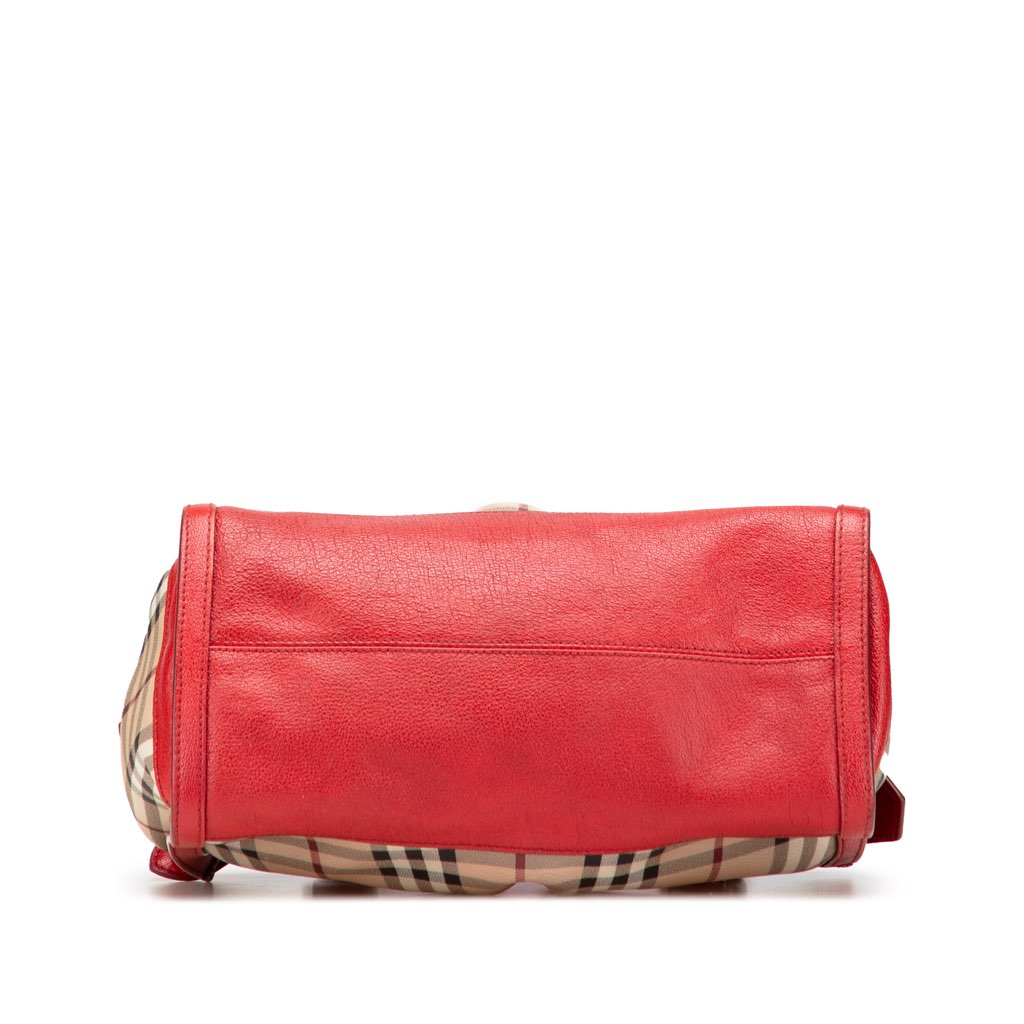 Burberry Haymarket Check Coated Canvas Satchel - Image 6