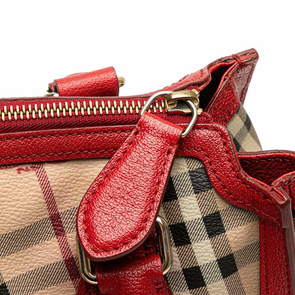 Burberry Haymarket Check Coated Canvas Satchel - Image 10
