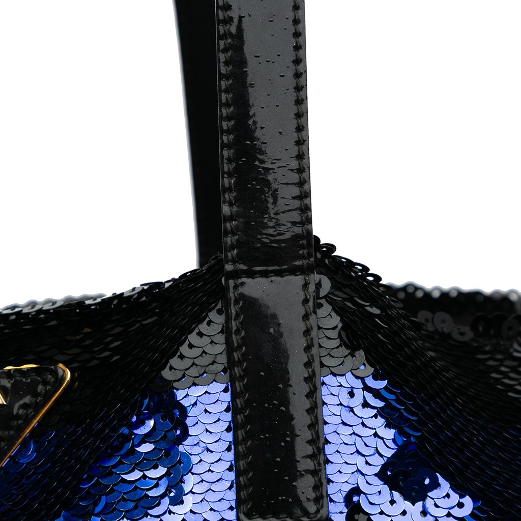 Prada Sequined Satin Stripes Tote - Image 10