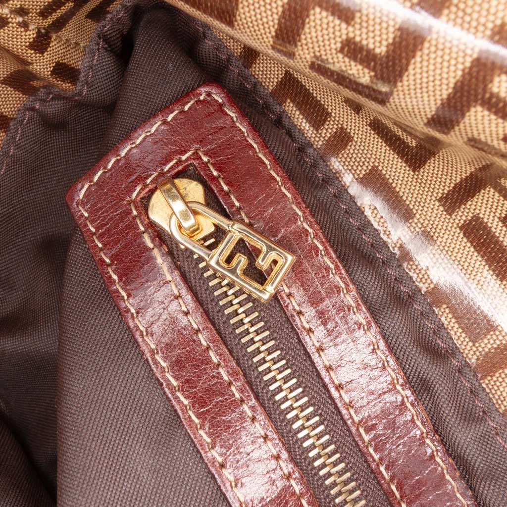 Fendi Zucchino Crystal Double Flap Bucket Bag - Detail 1