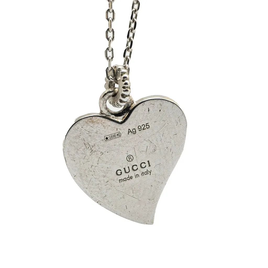Gucci Sterling Silver and Enamel San Valentino Heart Bracelet Silver Silver Good - Box View