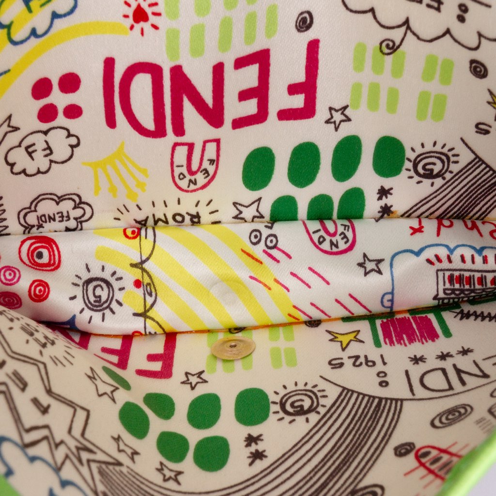 Fendi Nappa Logo Embossed Long Wallet On Chain - 4