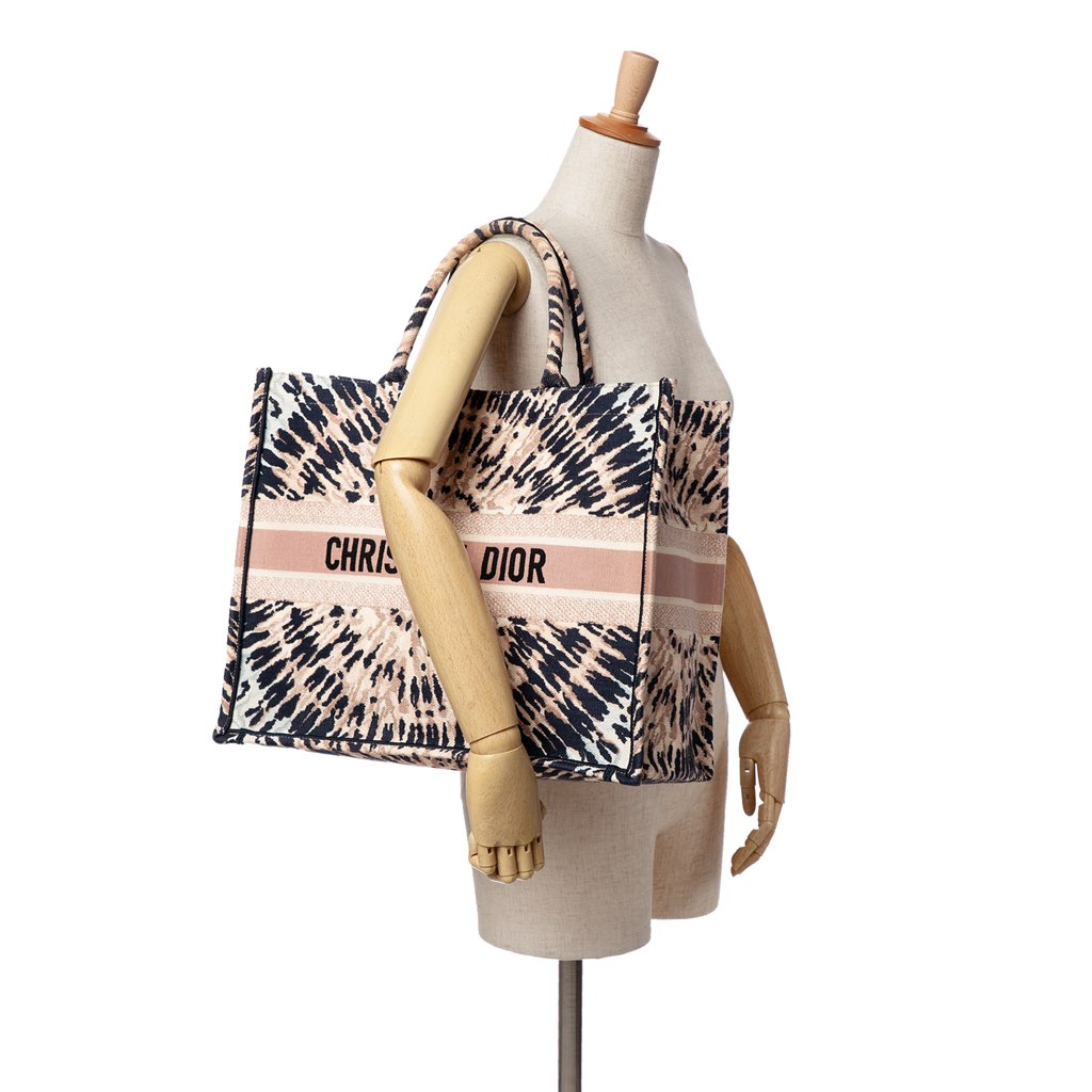 Dior Large Embroidered Canvas Tie Dye Book Tote - Detail 1