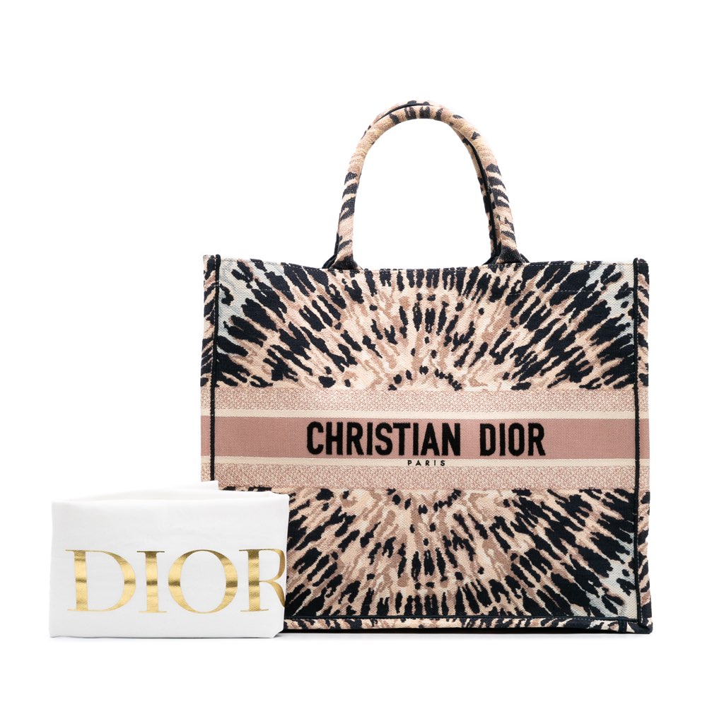 Dior Large Embroidered Canvas Tie Dye Book Tote - Detail 2