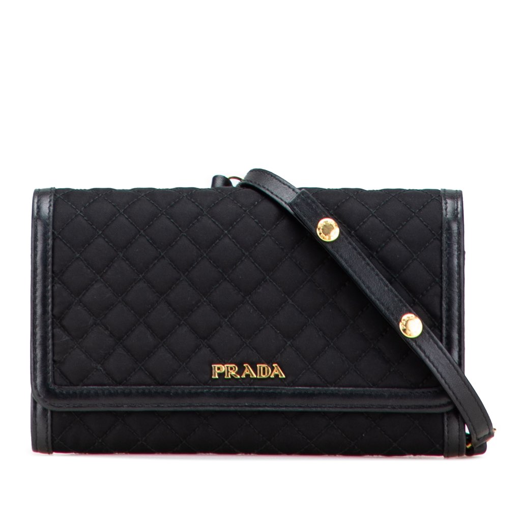 Prada Tessuto Impuntu Wallet on Strap
