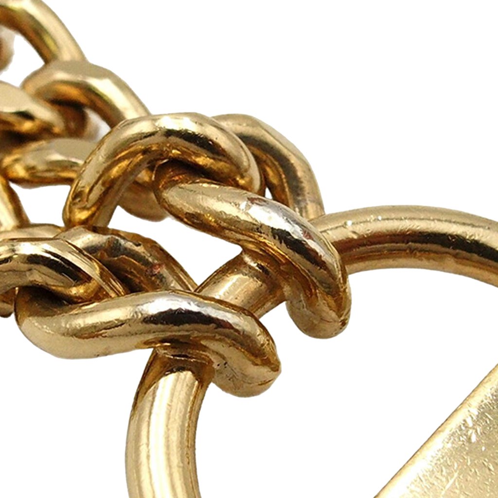 Chanel Gold Plated Coco Rhinestones Chain Belt - 5