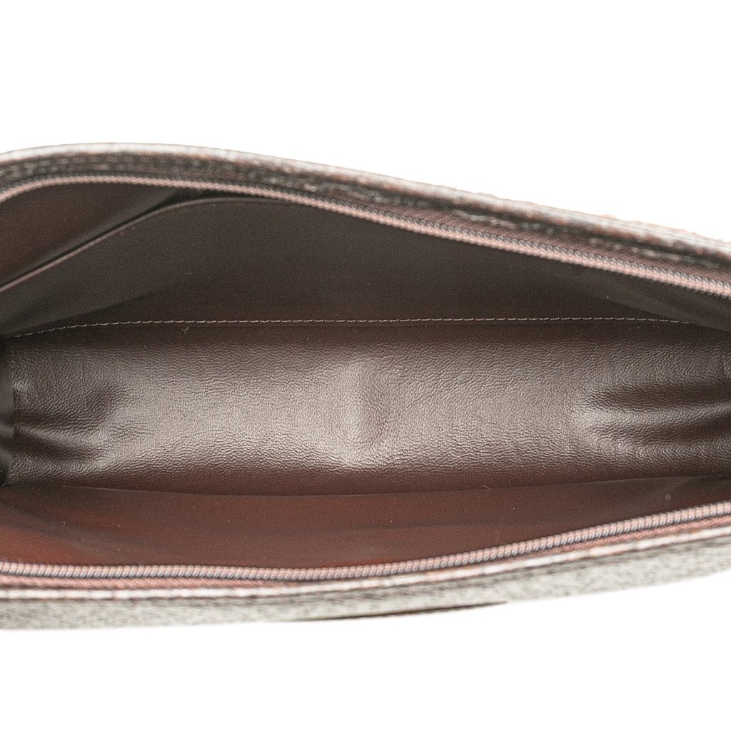 Burberry Haymarket Check Canvas Clutch - 4