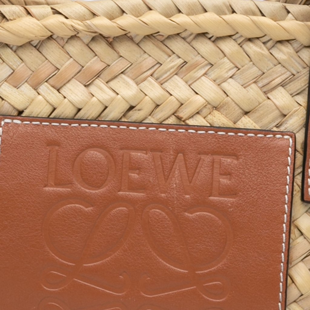 Loewe Small Raffia Basket Tote - Side view