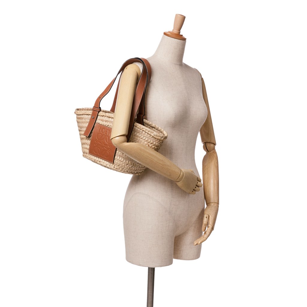Loewe Small Raffia Basket Tote - Image 12