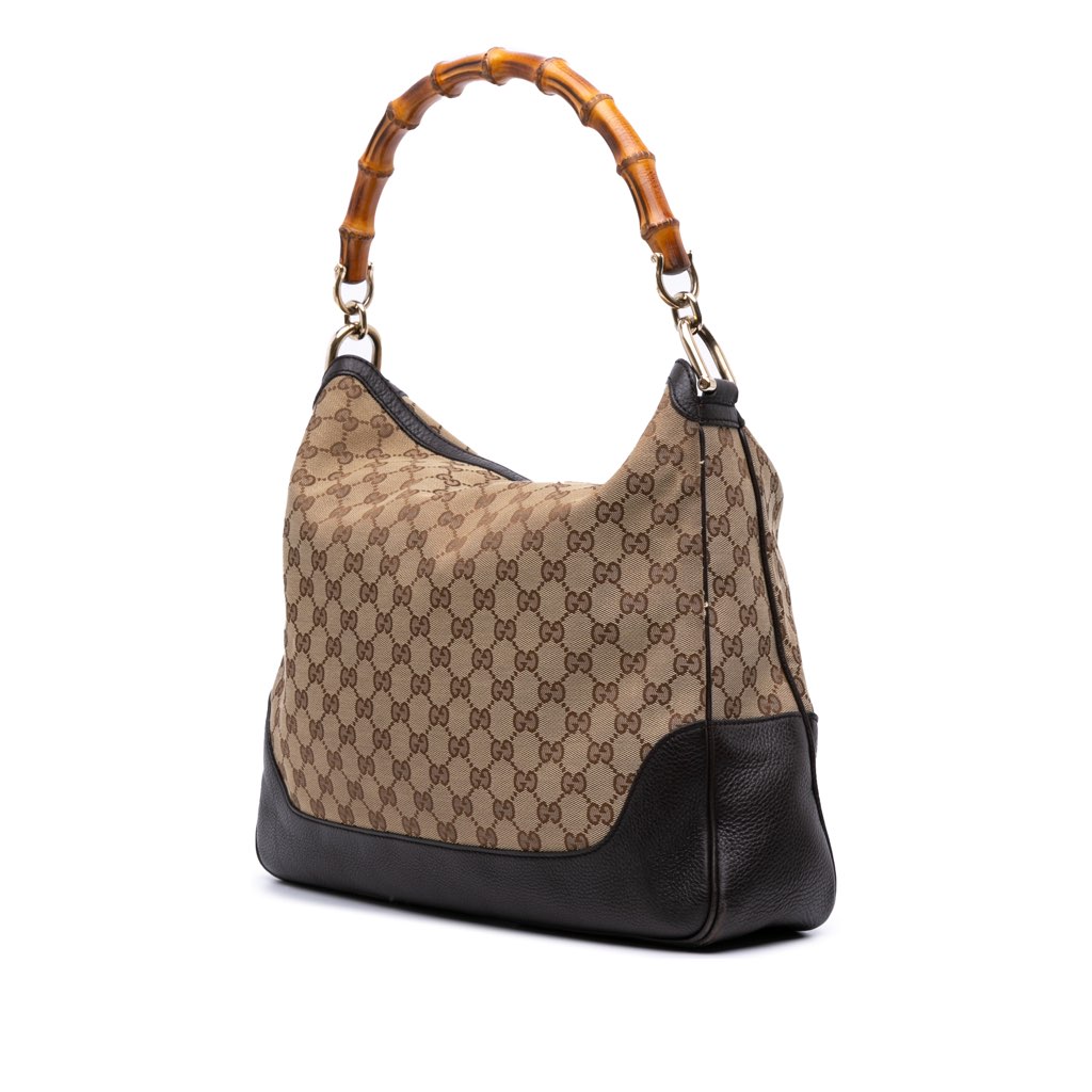 Gucci GG Canvas Bamboo Diana Satchel - 2
