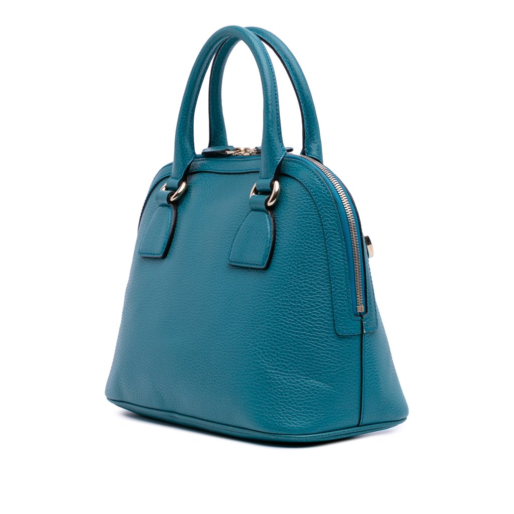 Gucci Small Dollar Calfskin GG Charm Dome Satchel - Back view