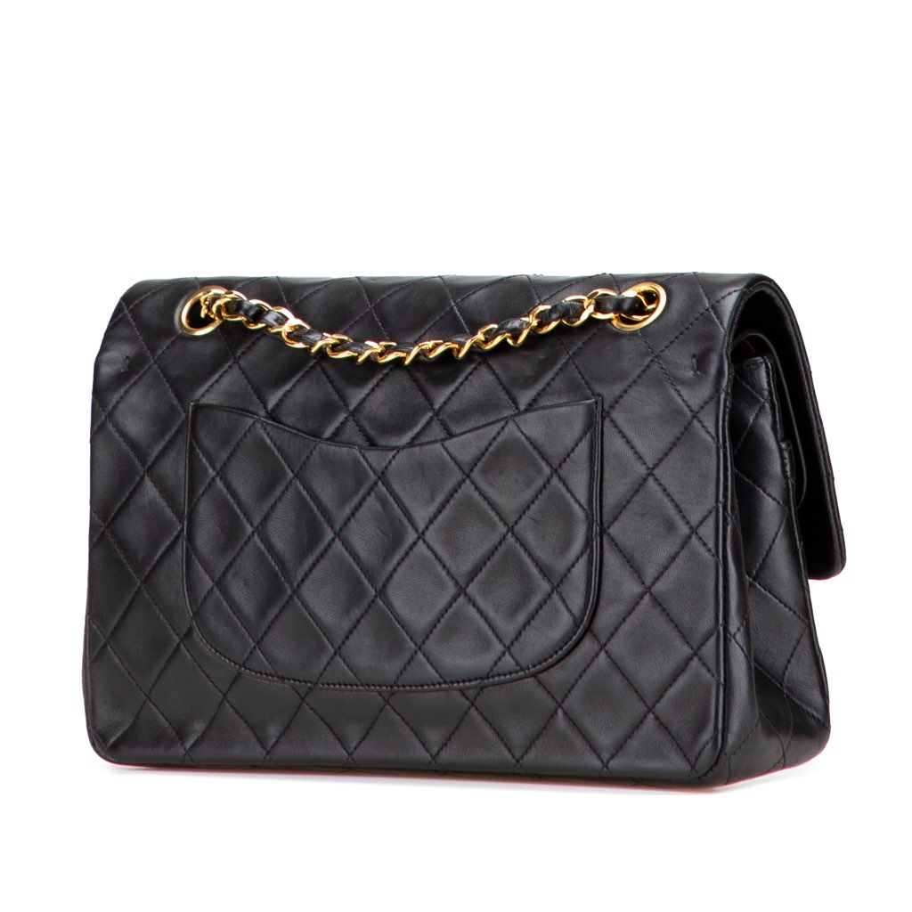 Chanel Medium Classic Lambskin Double Flap - Back view