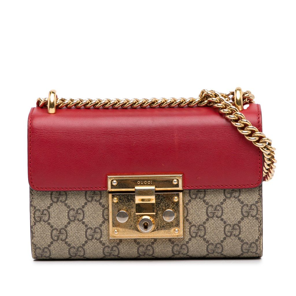 Gucci Small GG Supreme Padlock Crossbody