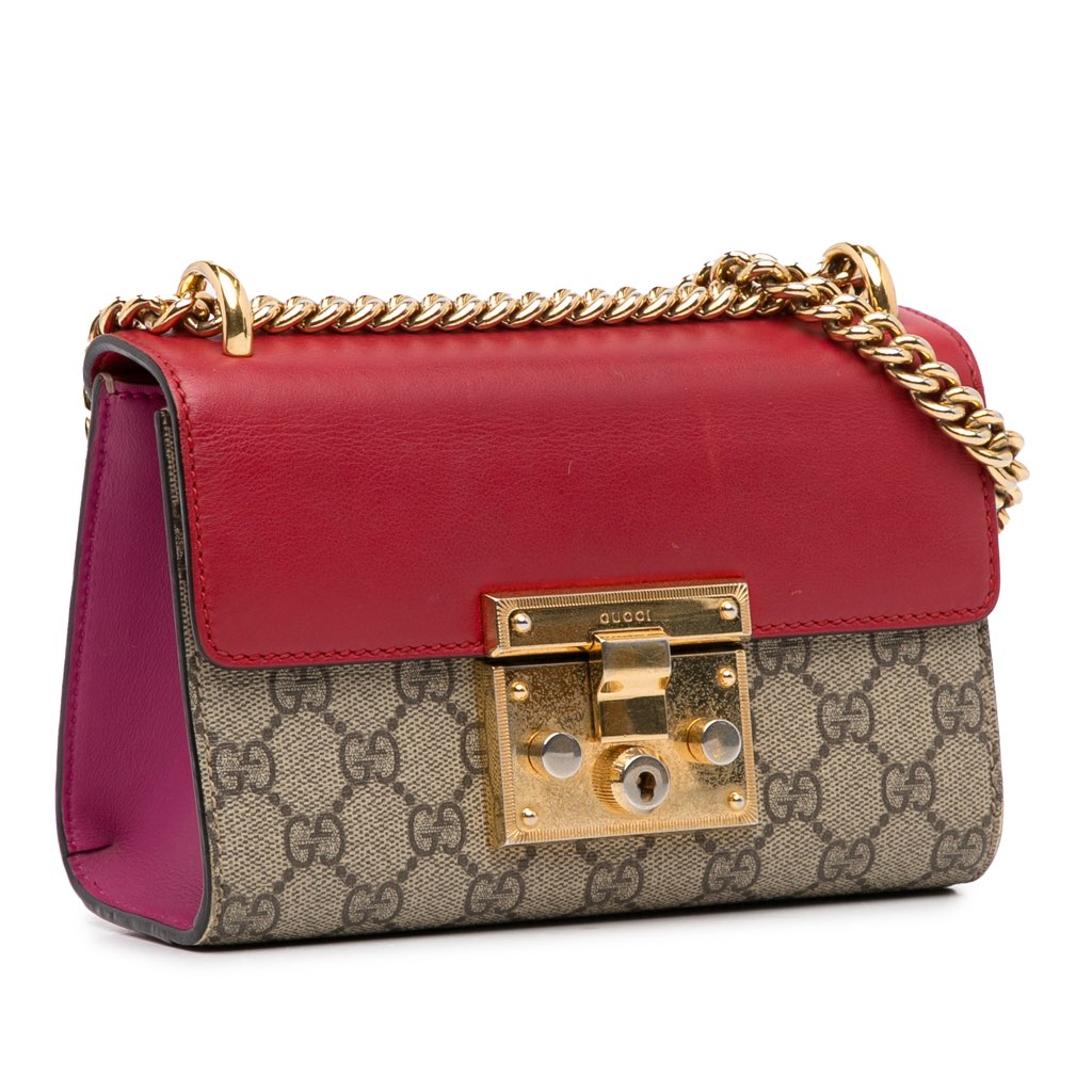Gucci Small GG Supreme Padlock Crossbody - Back view