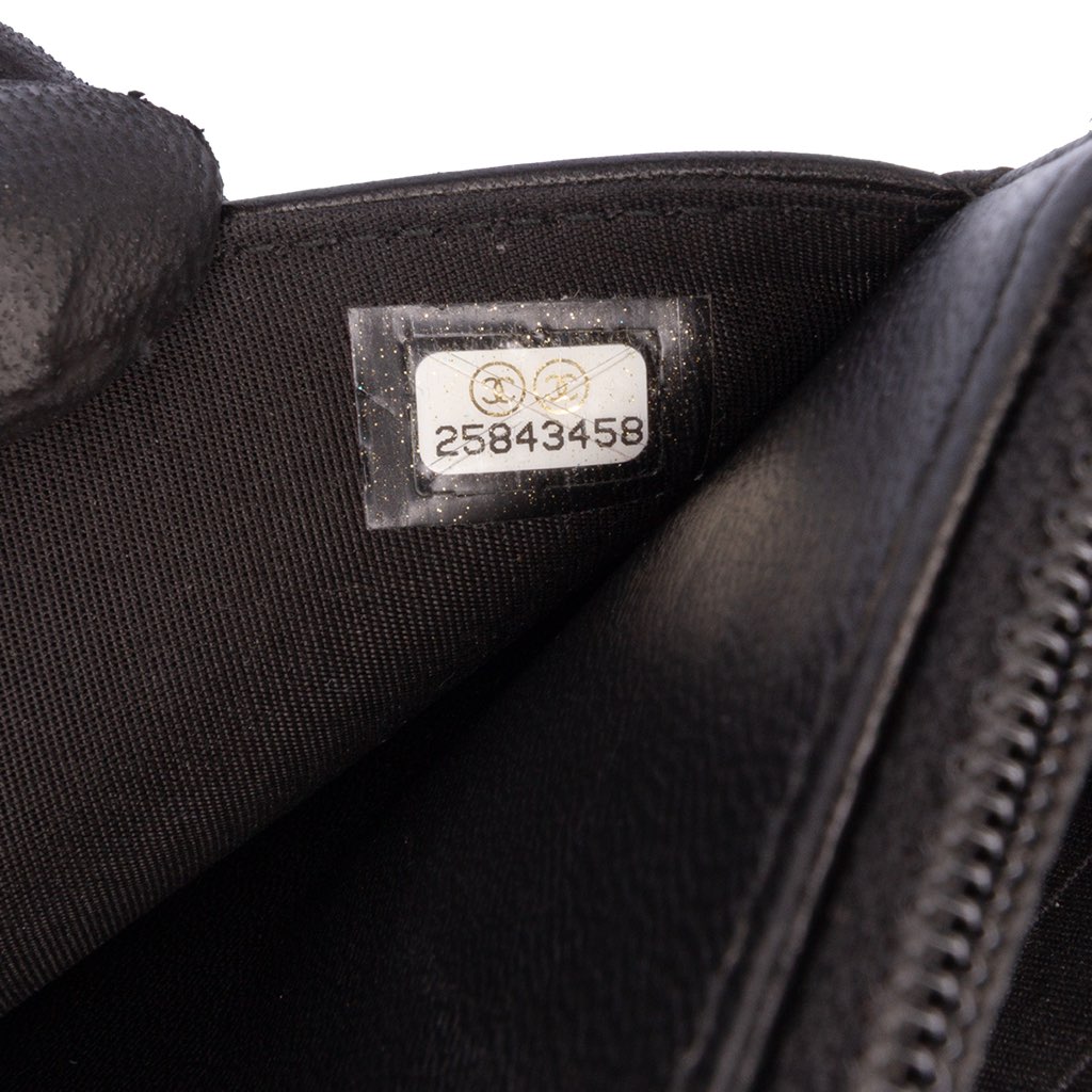 Chanel CC Embossed Calfskin Diamond Wallet On Chain - 5