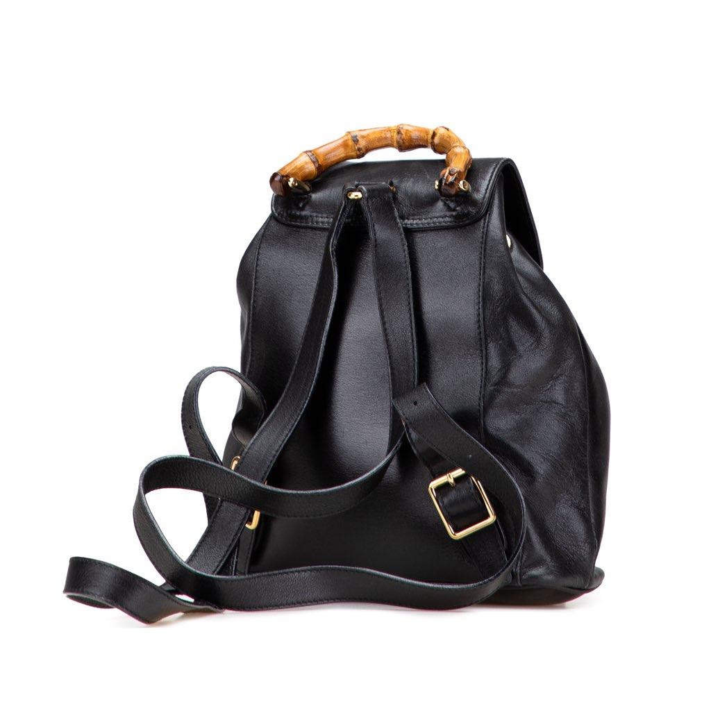Gucci Leather Bamboo Backpack - 2