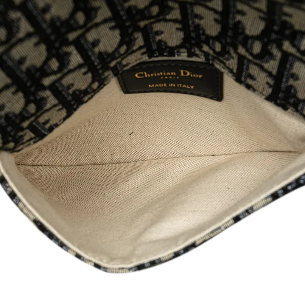 Dior Oblique Canvas Saddle Belt Bag Blue Canvas Good - Model View