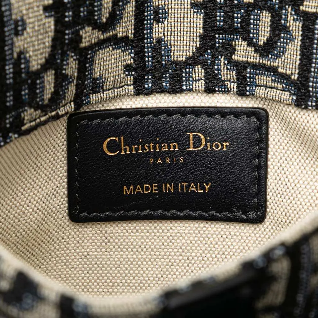 Dior Oblique Canvas Saddle Belt Bag Blue Canvas Good - Box View
