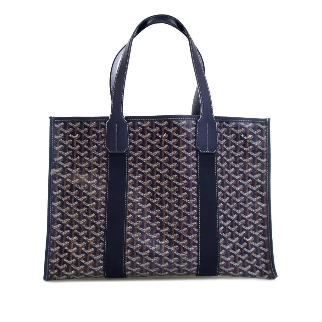 Goyard Goyardine Villette MM Blue Canvas Good - Inside View