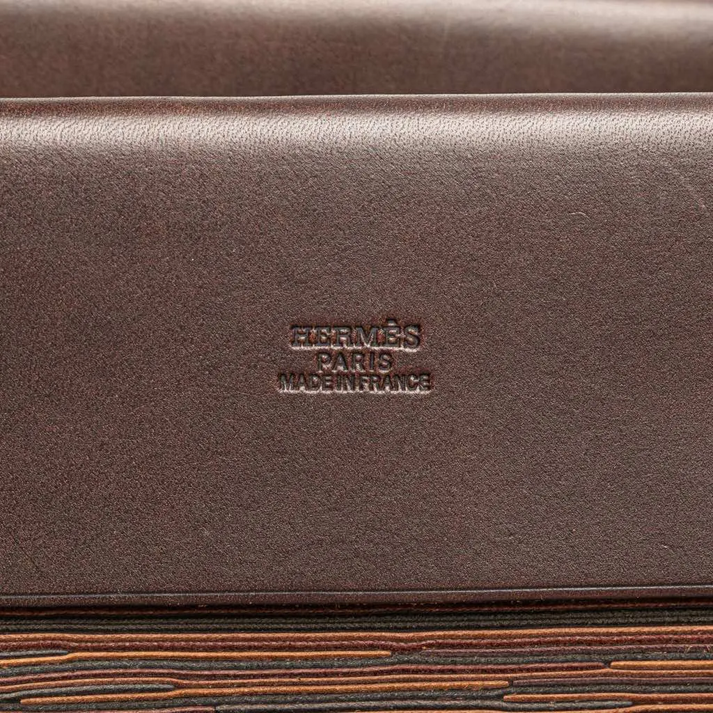 Hermès Vibrato Herbag Cabas PM Brown Leather Good - Box View