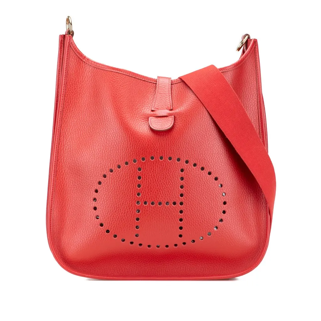 Hermès Clemence Evelyne I 33 Red Leather Very good - Front View