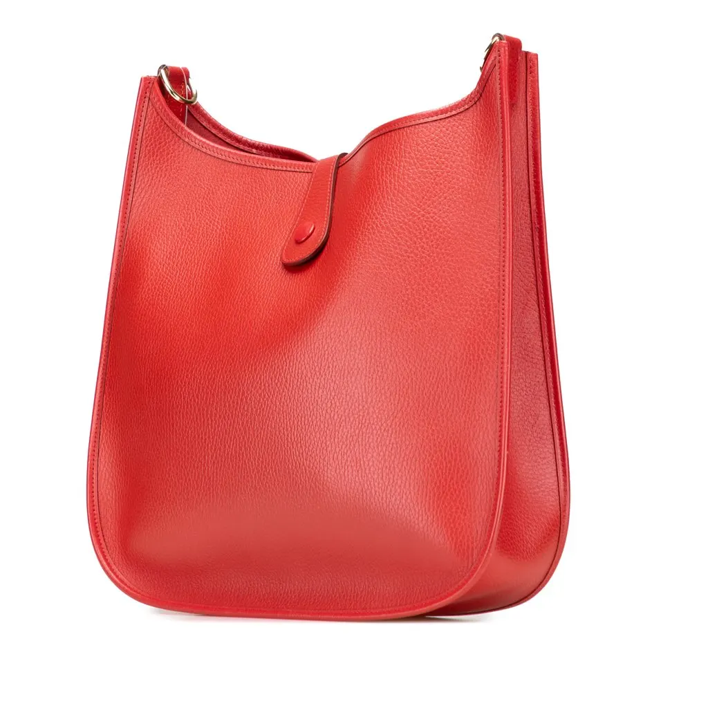 Hermès Clemence Evelyne I 33 Red Leather Very good - Back View
